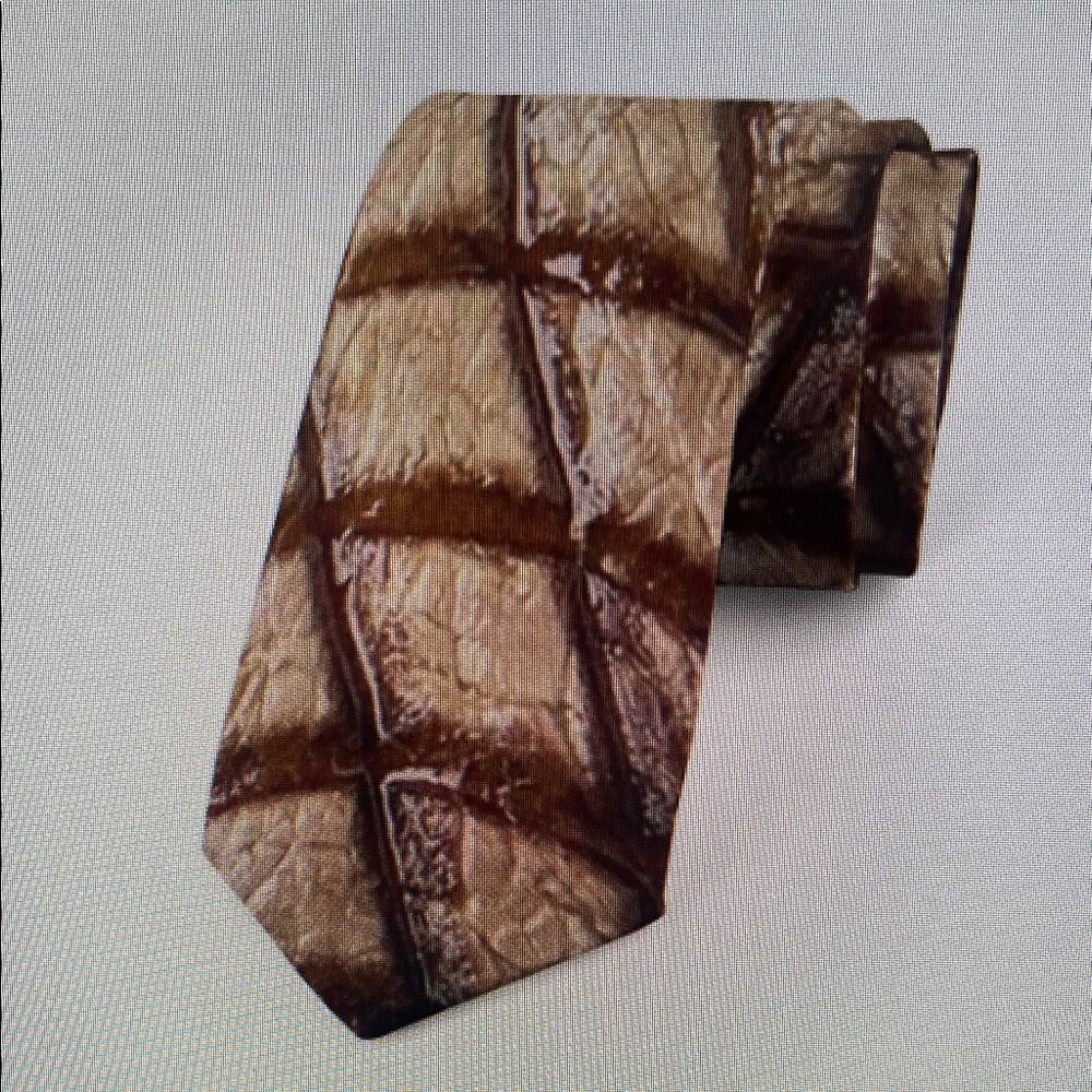 Sophisticated Brown Patterned Men's Tie